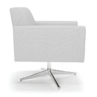 Poltrona Giratória Viena Gomada Linho Base Cromada D03 - D'ro