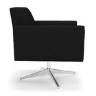 Poltrona Giratória Viena Gomada Linho Base Cromada D03 - D'ro