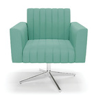 Poltrona Giratória Viena Gomada Suede Base Cromada D03 - D'ro