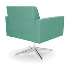 Poltrona Giratória Viena Gomada Suede Base Cromada D03 - D'ro