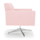 Poltrona Giratória Viena Gomada Suede Base Cromada D03 - D'ro