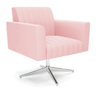 Poltrona Giratória Viena Gomada Suede Base Cromada D03 - D'ro