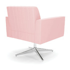 Poltrona Giratória Viena Gomada Suede Base Cromada D03 - D'ro