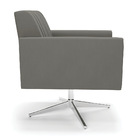 Poltrona Giratória Viena Gomada Suede Base Cromada D03 - D'ro