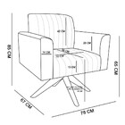 Poltrona Giratória Viena Gomada Suede Base Madeira Ma30 D'ros