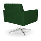 Poltrona Giratória Viena Gomada Veludo Luxo Verde A136 Base C