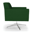 Poltrona Giratória Viena Gomada Veludo Luxo Verde A136 Base C