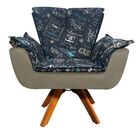 Poltrona Girat?ria Opala Preto Escrito D62 E Suede Marrom Rat