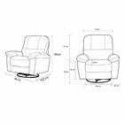 Poltrona Glider Mecânica Genova Mempra  Preto