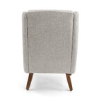 Poltrona Gooby Linho Bege C-107 Pés De Madeira - D'rossi