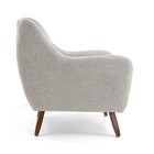 Poltrona Gooby Linho Bege C-107 Pés De Madeira - D'rossi