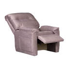 Poltrona Goya Reclinável Suede - Bege Acinzentado