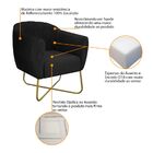 Poltrona Grazi  Base X Dourada Suede - Doce Sonho Móveis - Pr