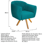 Poltrona Grazi Base Giratória De Madeira Suede - Amarena Móve