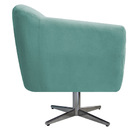 Poltrona Grazi Base Giratória De Metal Linho - Doce Sonho Móv