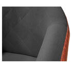 Poltrona Grazi Base Giratória De Metal Sintético Nozes Linho