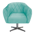 Poltrona Grazi Base Giratória De Metal Suede - Doce Sonho Móv