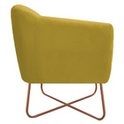 Poltrona Grazi Base X Bronze Suede - Doce Sonho Móveis - Amar