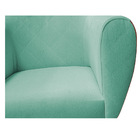 Poltrona Grazi Base X Dourada Sintético Nozes Linho - Amarena