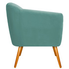 Poltrona Grazi Pés Palito Linho - Amarena Móveis - Azul Turqu