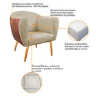 Poltrona Grazi Pés Palito Sintético Nozes Linho - Amarena Móv