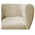 Poltrona Grazi Pés Palito Sintético Nozes Linho - Amarena Móv