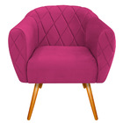Poltrona Grazi Pés Palito Suede - Amarena Móveis - Pink