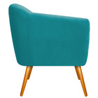 Poltrona Grazi Pés Palito Suede - Doce Sonho Móveis - Azul Tu