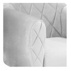 Poltrona Helena Base Giratória De Madeira Suede Branco - Amar