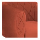 Poltrona Helena Base Giratória De Metal Suede Terracota - Ama