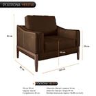 Poltrona Helena Couro Marrom