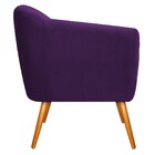 Poltrona Helena Pés Palito Mel Suede Roxo - Amarena Móveis