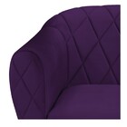 Poltrona Helena Pés Palito Mel Suede Roxo - Amarena Móveis
