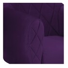 Poltrona Helena Pés Palito Mel Suede Roxo - Amarena Móveis