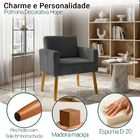 Poltrona Hope Decorativa Confortável Para Sala Quarto Recepçã