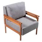 Poltrona Iasmin Linho Cinza