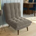 Poltrona Ibiza Com Tecido Suede - Café