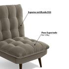 Poltrona Ibiza Com Tecido Suede - Café