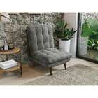 Poltrona Ibiza Veludo Chumbo