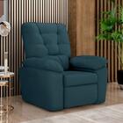 Poltrona Içá Retrátil Reclinável Suede Petróleo - Xflex Sofás