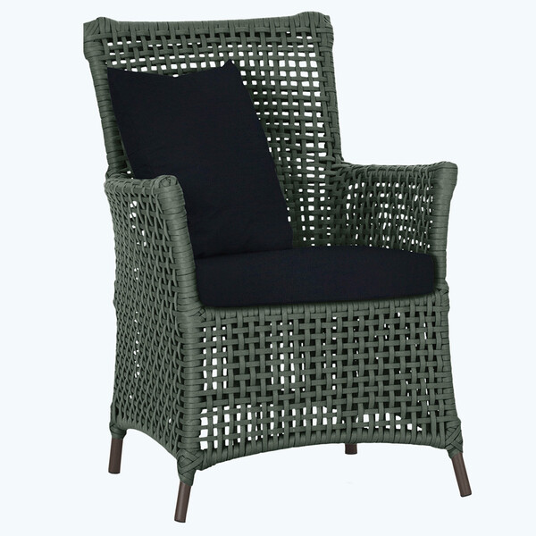 Poltrona Igapó Alumínio Micro Pintura Marrom Corda Náutica Es