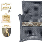 Poltrona Igapó Alumínio Micro Pintura Marrom Corda Náutica Es