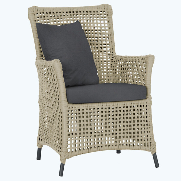 Poltrona Igapó Alumínio Micro Pintura Preta Corda Náutica Est