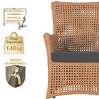 Poltrona Igapó Alumínio Micro Pintura Preta Corda Náutica Est