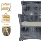 Poltrona Igapó Alumínio Micro Pintura Preta Corda Náutica Est