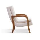 Poltrona Imbé Com Tecido Poliéster - Bege Claro