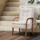 Poltrona Imbé Com Tecido Poliéster - Bege Claro