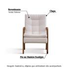 Poltrona Imbé Com Tecido Poliéster - Bege Claro