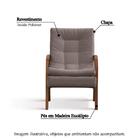 Poltrona Imbé Com Tecido Poliéster - Cinza