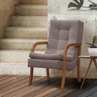 Poltrona Imbé Com Tecido Poliéster - Cinza